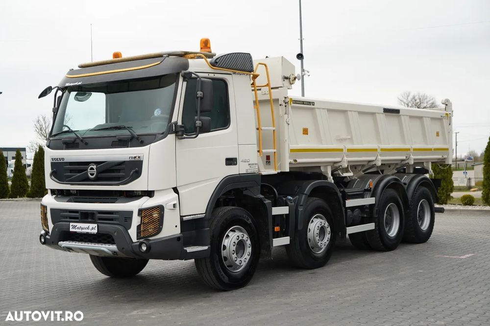 Volvo FMX 420 / 8X4 / BASCULATOR CU 2 LATE / HYDRODOLTA / HYDRODOLTAPA / BODRMATIC / MEILLER KIPPER / I-SHIFT / EURO 5 - 13