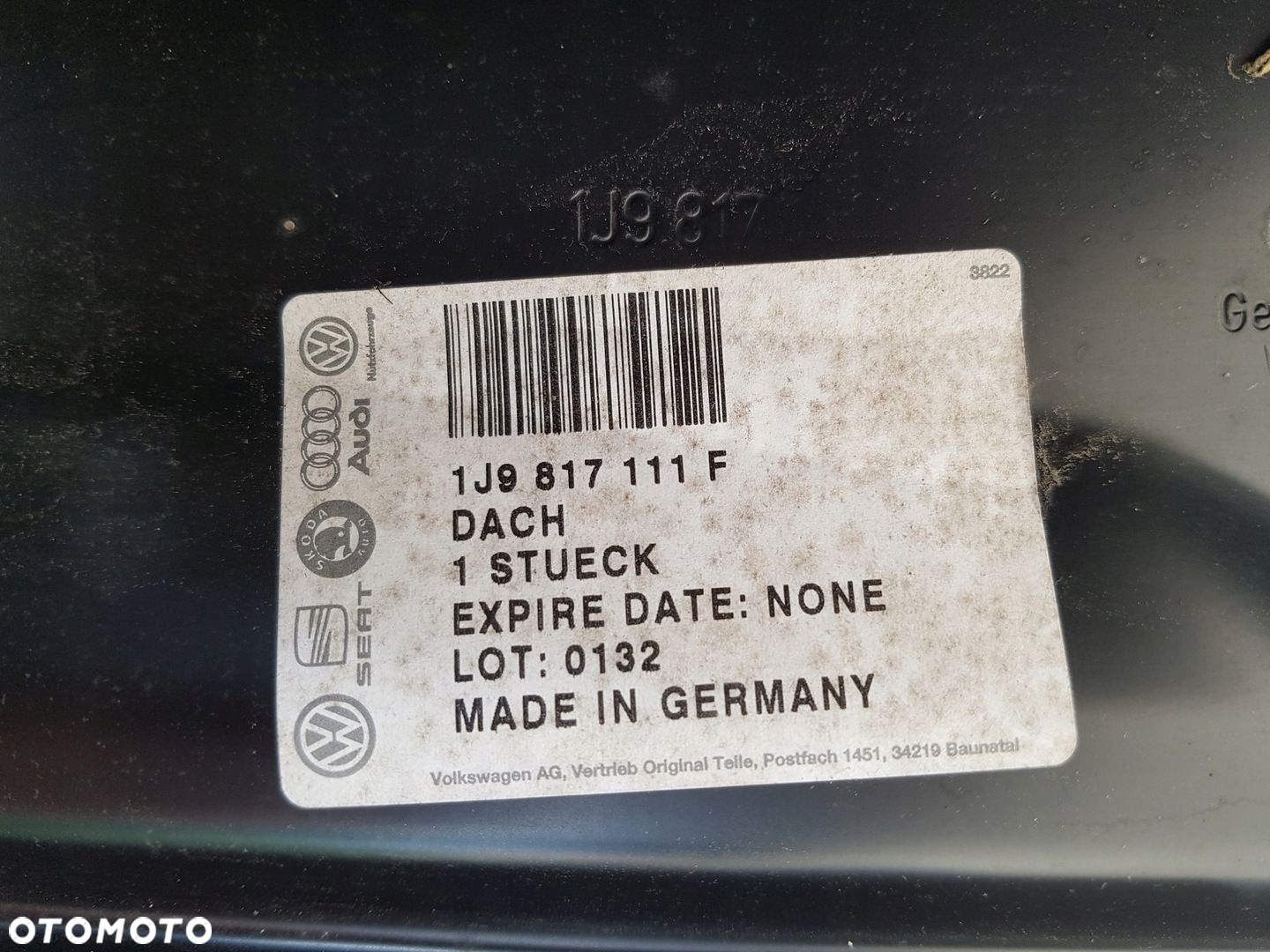 VW GOLF BORA 4 kombi dach poszycie dachu 1J9817111F - 4
