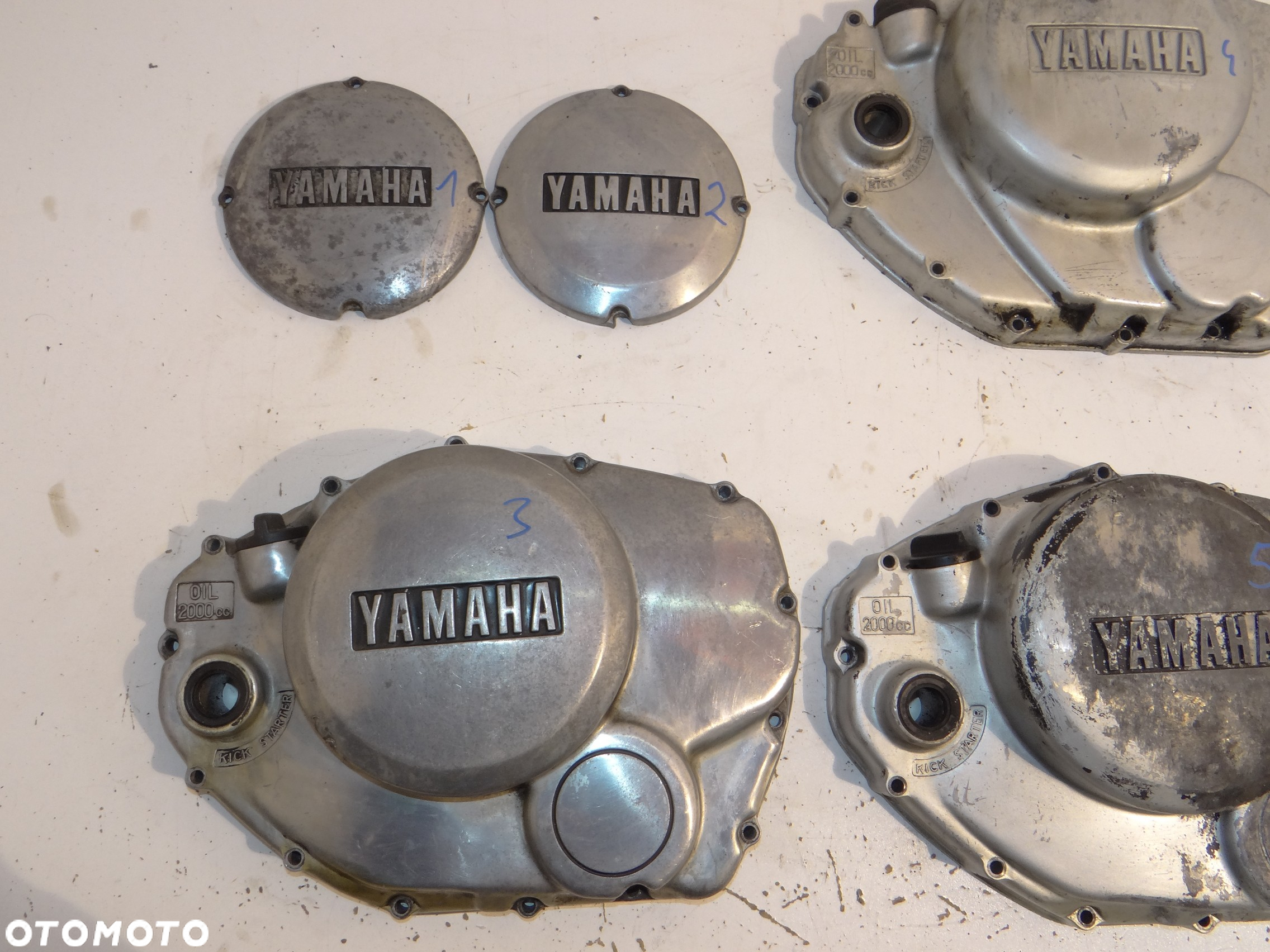 Yamaha XS 360 400 2A2 pokrywa dekiel silnika sprzęgła zębatki łańcucha rozrusznika obudowa filtra oleju Y1259 - 2