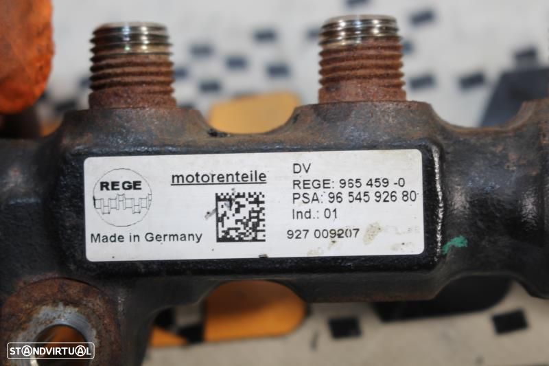 Régua / Rail De Injeção Peugeot 307 (3A/C)  9654592680 / 927009207 / 6 - 5