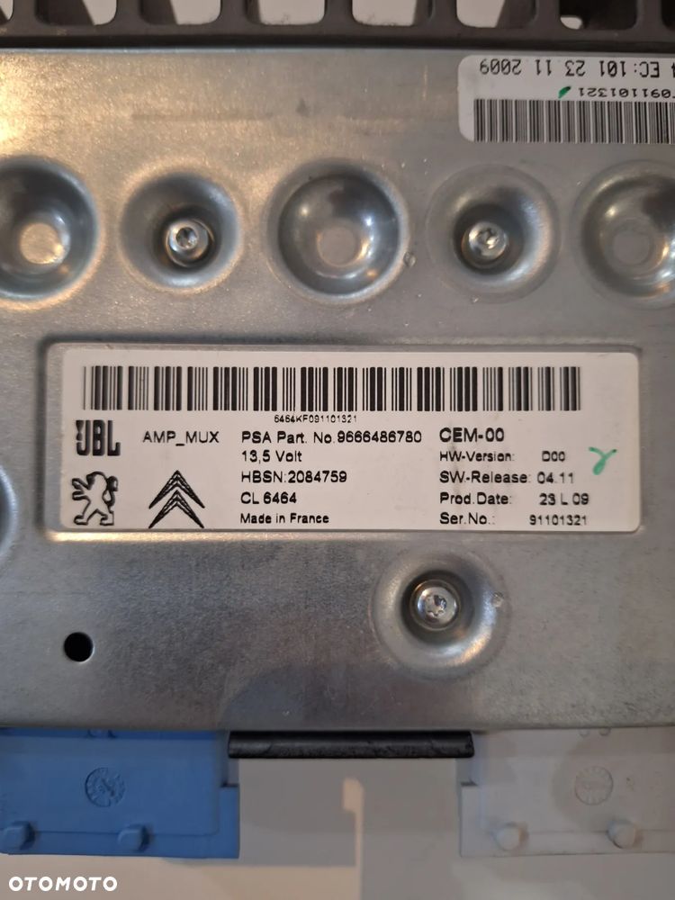 peugeot 5008  508 wzmacniacz JBL  audio 9666488780 2084759 A1106533  (37/3) - 3