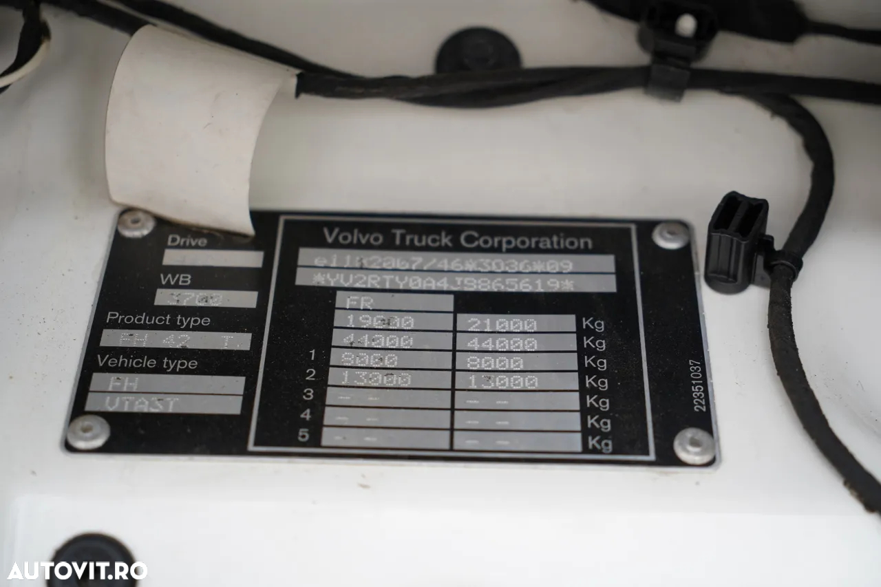 Volvo FH 460 / SISTEM HIDRAULIC / CABINĂ JOSĂ / ANVELOPE 100% / 2018 / IMPORTAT - 33