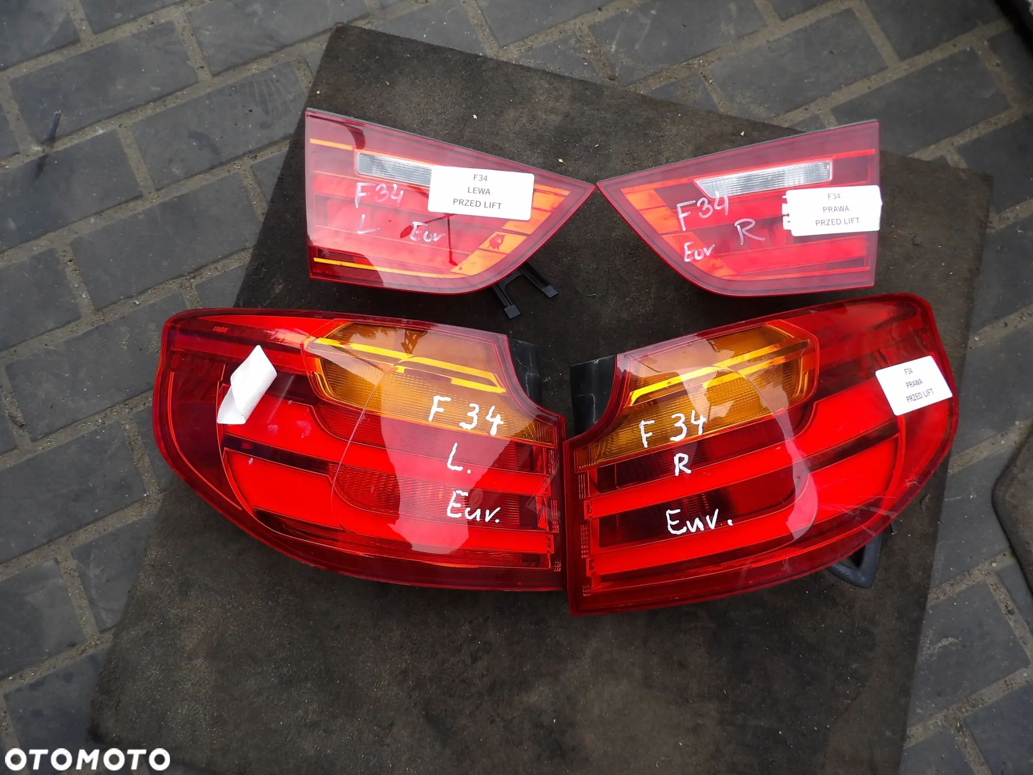 BMW - F34 - PRZED LIFT - LAMPY TYLNE - KOMPLET - EUROPA - 7286033  7286034  7286038  7286037 - 1