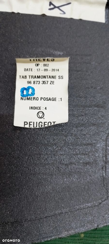 Peugeot 508 I lift sedan półka plus roleta tylnej szyby Kpl - 4