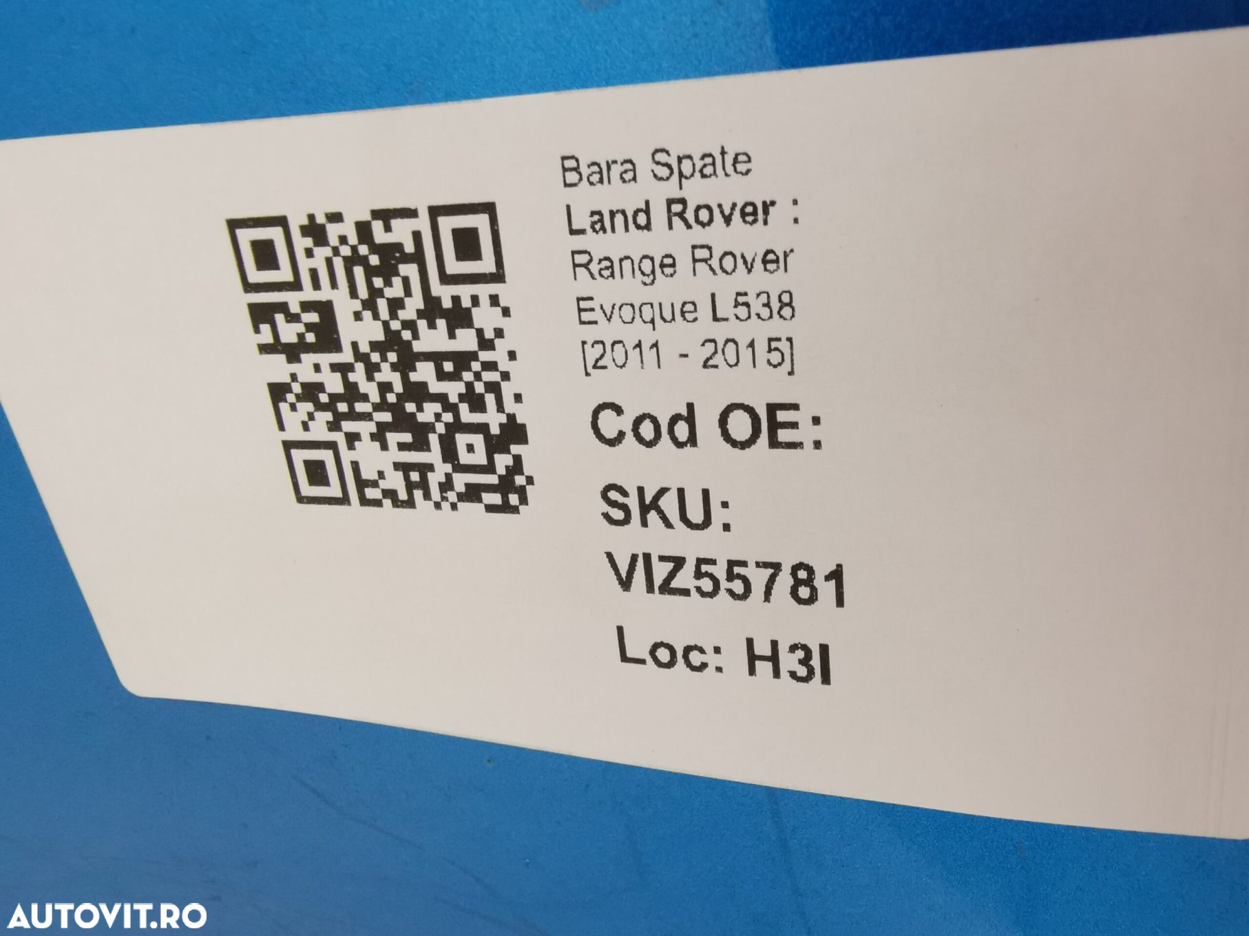 Bara Spate Land Rover  Range Rover Evoque L538 [2011 - 2015] Originala - 8