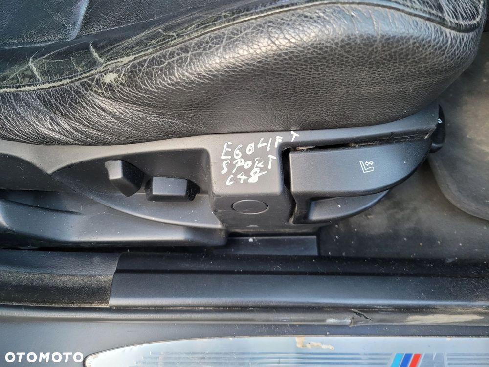 FOTEL PRAWY PRZÓD PRZEDNI BMW E60 LIFT SPORT M PAKIET CZARNA SKÓRA C78 - 3