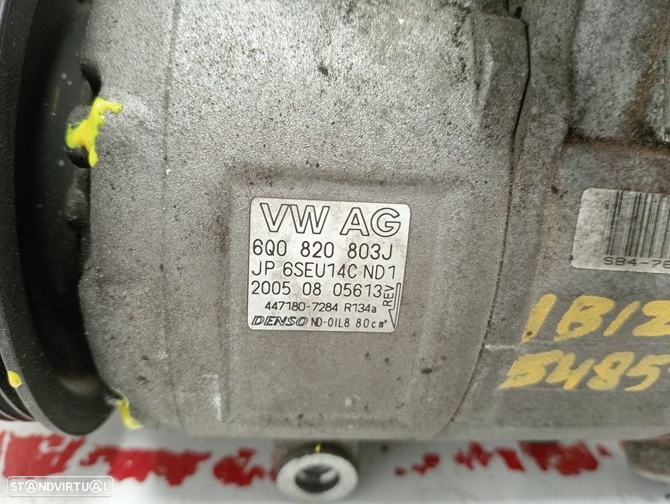 COMPRESSOR AR CONDICIONADO SEAT IBIZA III 2005 -6Q0820803J - 5