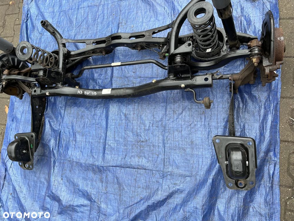 ZAWIESZENIE TYŁ A3 BELKA WAHACZE AUDI A3 8V WÓZEK SANKI KOMPLET 5Q0505315 G - 2
