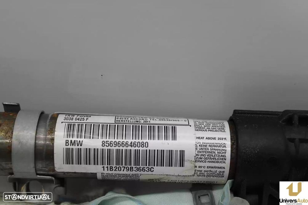 AIRBAG CORTINA FRONTAL DIREITO BMW 3 2011 -856966645080 - 2