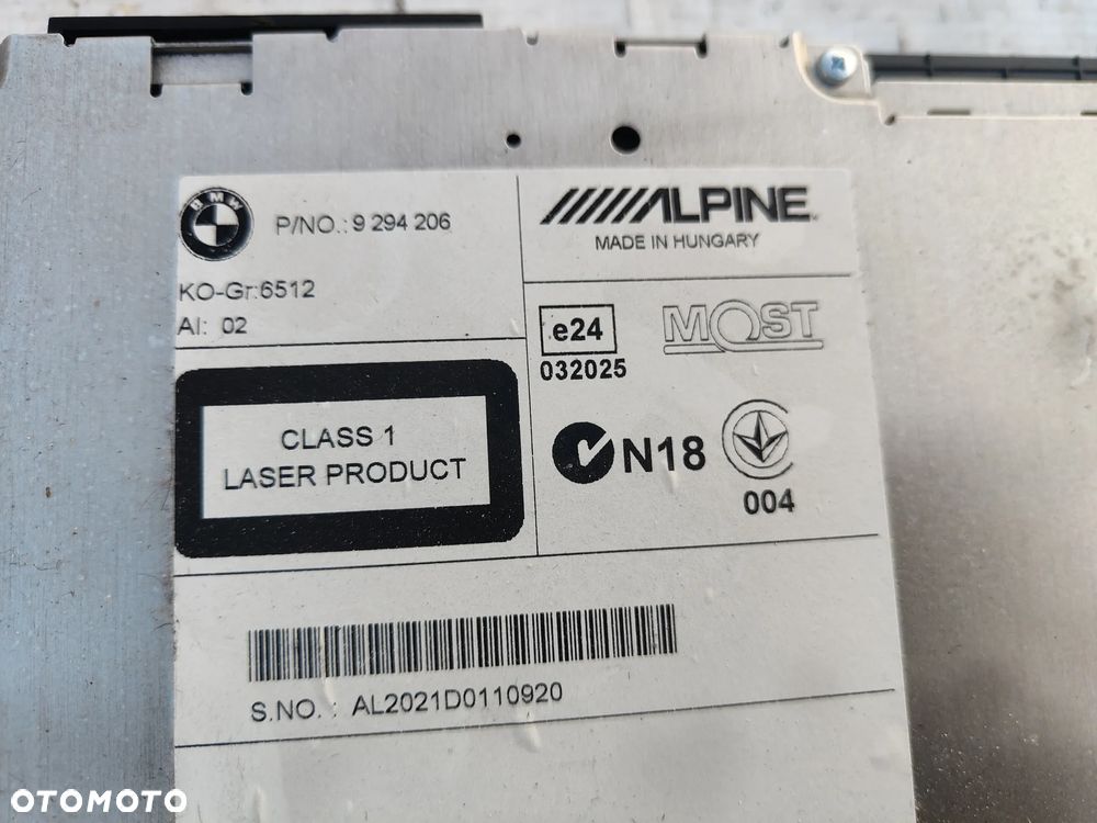 BMW F10 F11 Radio Czytnik nawigacji DVD 9294206 - 4
