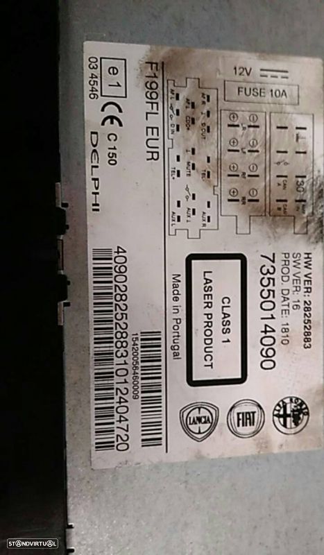 Rádio / auto-rádio FIAT Punto Evo (199_) - 3