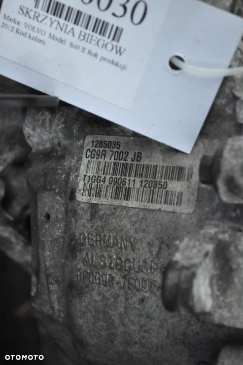 S60 II V60 V70 2.0 D3 163KM SKRZYNIA CG9R-7002-JB - 2