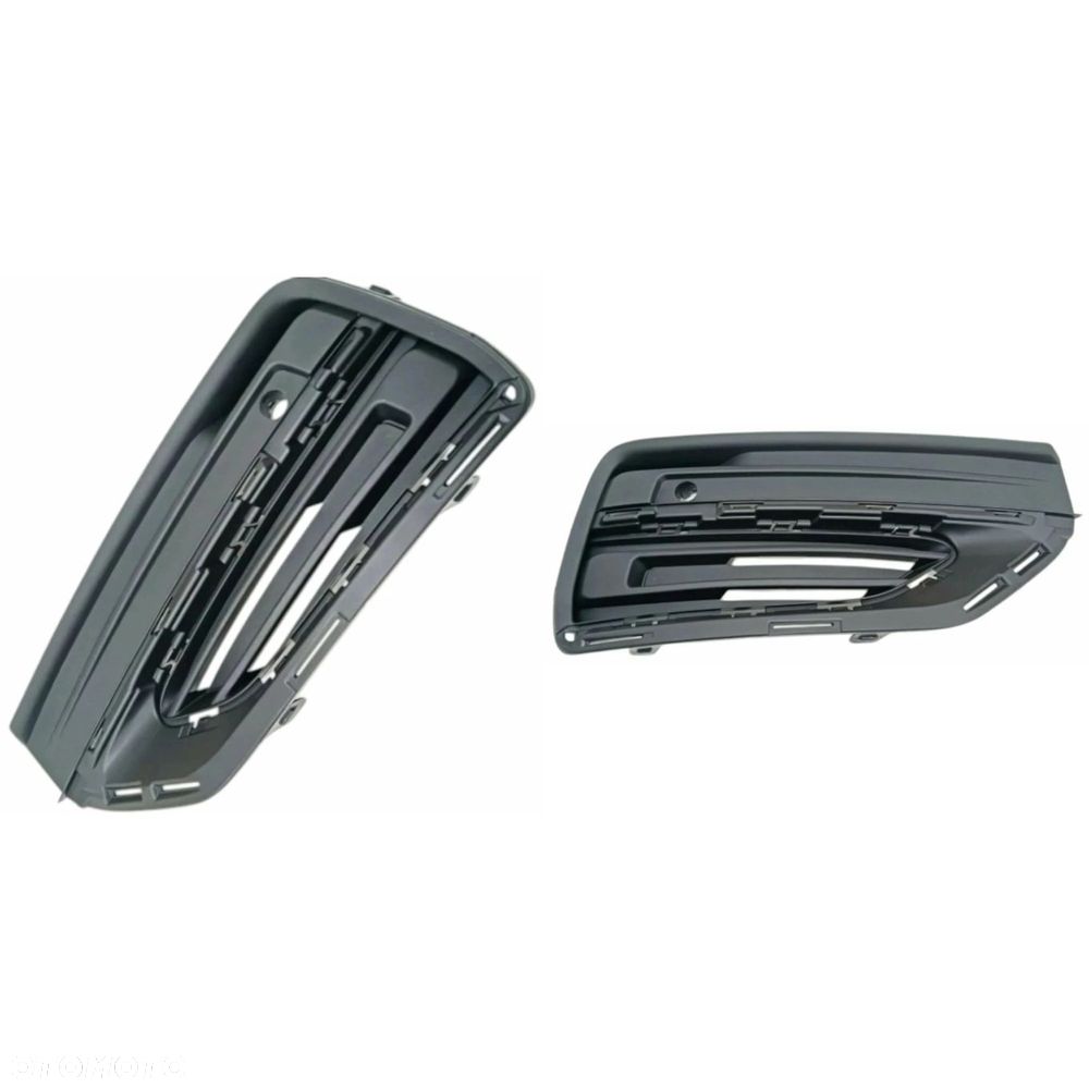 VOLVO XC90 19+ KRATKA atrapa zaślepka ZDERZAKA PRZÓD czarna LEWA PRAWA kpl - 1