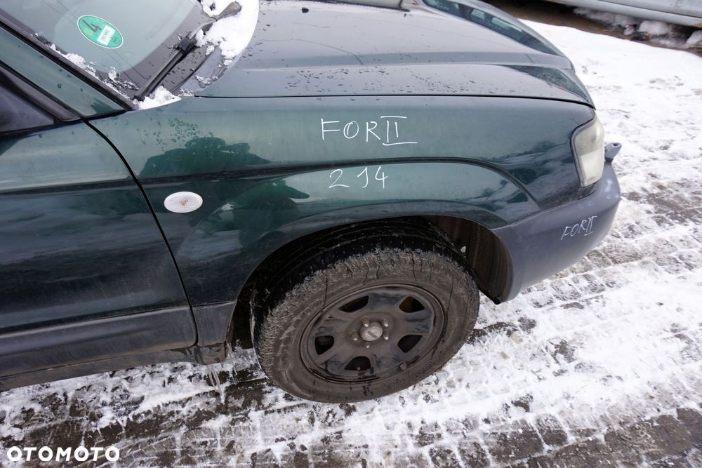 MASKA ZDERZAK BŁOTNIKI LAMPY FORESTER II SG 2J4  SUBARU 2002-2006 ZIELONY PRZÓD KOMPLETNY - 8