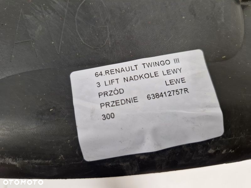 RENAULT TWINGO III 3 LIFT NADKOLE LEWY PRZÓD LEWE PRZEDNIE 638412757R - 3