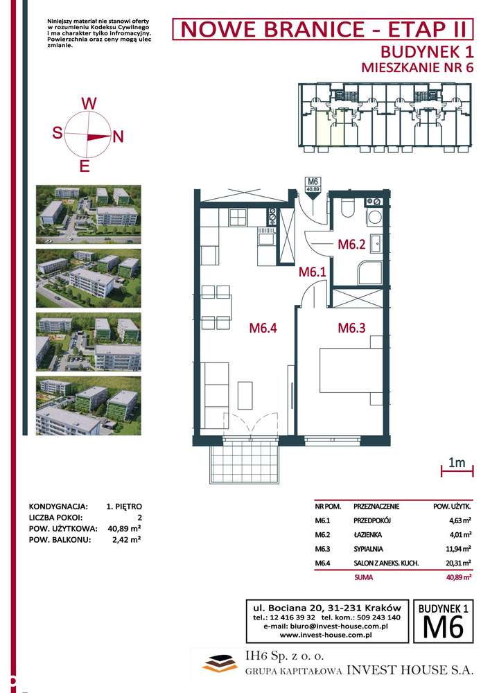 2-pokojowe mieszkanie 41m2 + balkon Bez Prowizji - Pełny obrazek: 2/23