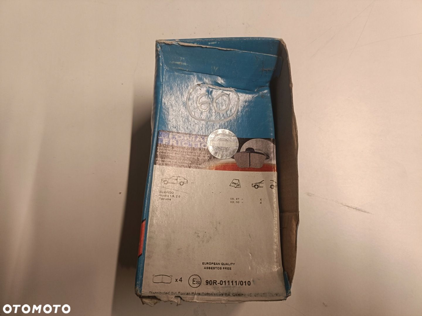 Daewoo Nubira Tacuma PRZEDNIE KLOCKI HAMULCOWE przód 666081 - 1