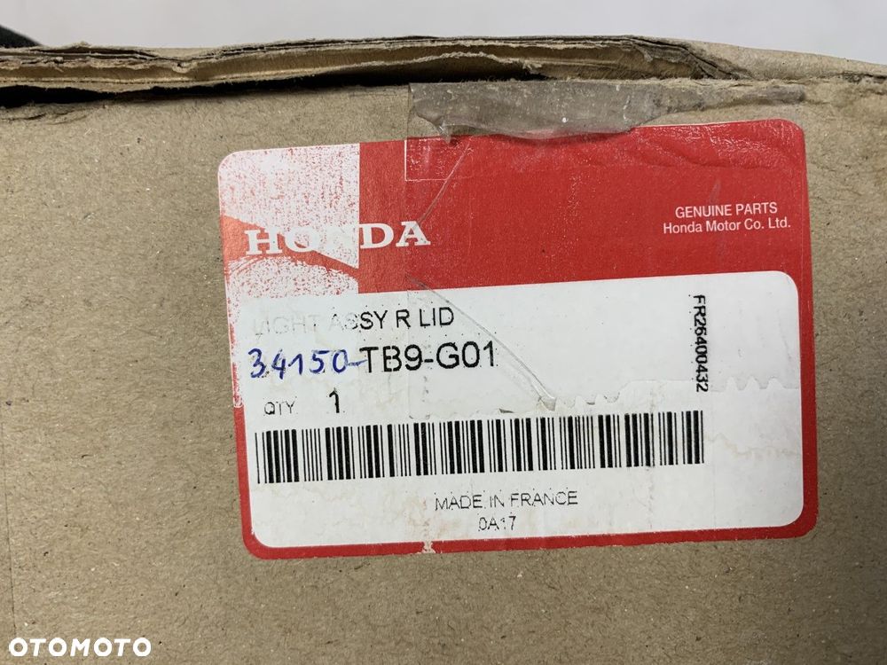 NOWA ORYGINALNA LAMPA TYLNA PRAWA W KLAPE HONDA CIVIC 9 IX KOMBI 11-17 34150TB9G011M1 34150-TB9-G01 - 11