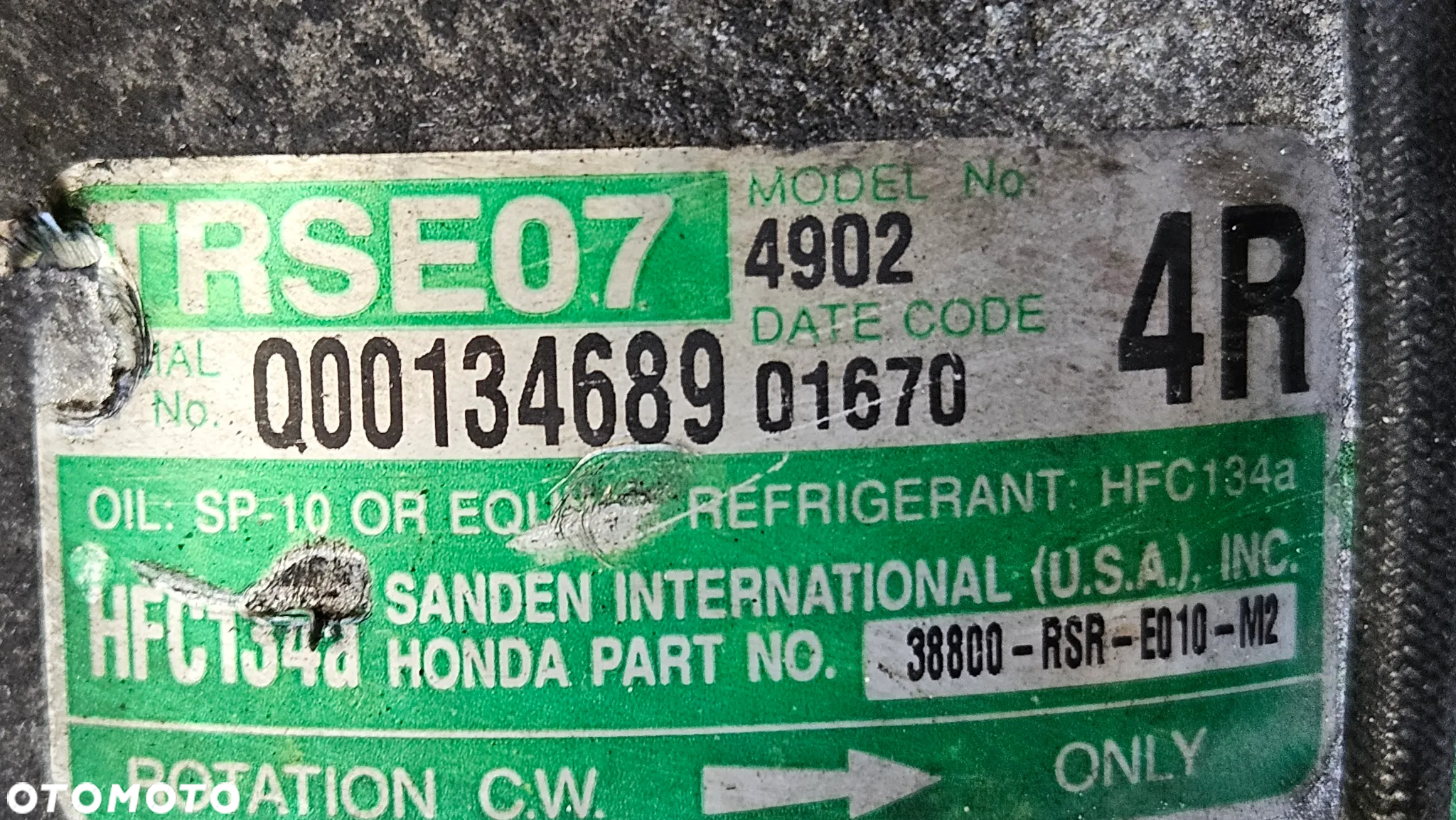 Honda CRV CR-V 3 III Civic Accord VIII 2.2 i-DTEC kompresor sprężarka klimatyzacji 447260 6080 447220-5900 4902 - 12