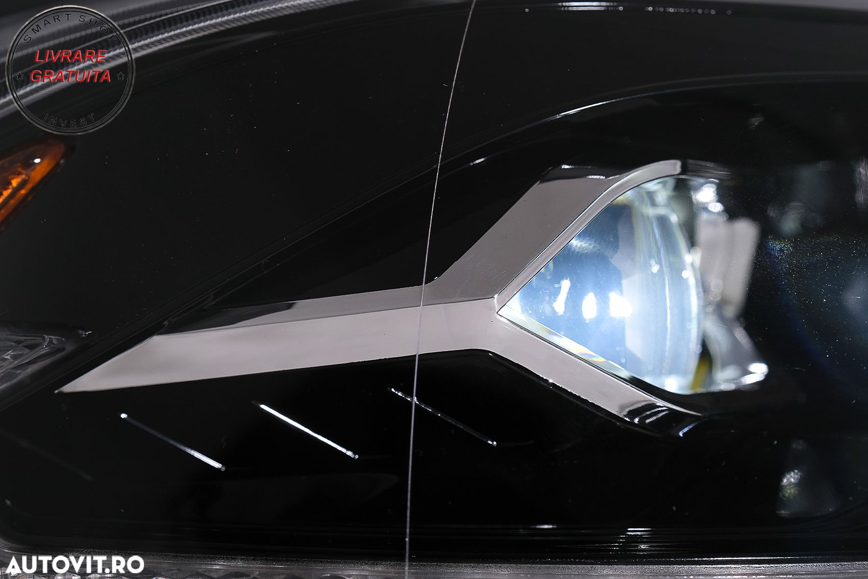 Faruri LED Ford Mustang Facelift (2018-2023) Negru Semnal Dinamic- livrare gratuita - 4