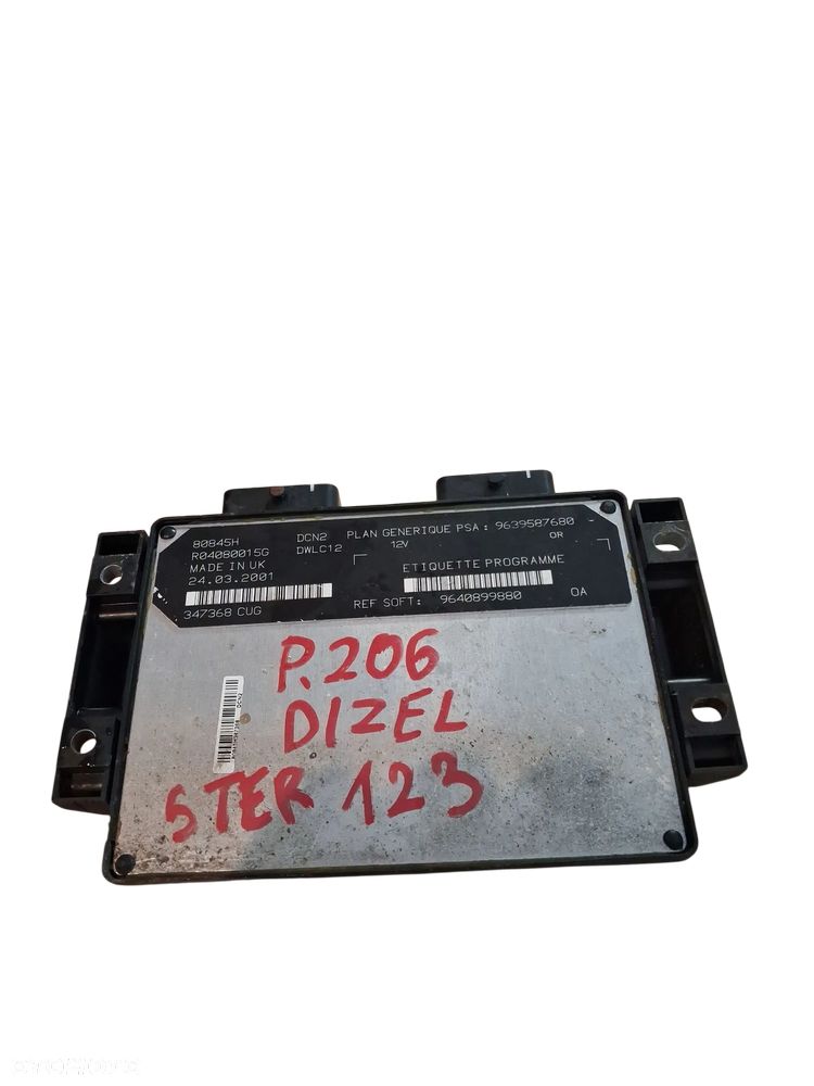 Sterownik KOMPUTER SILNIKA ECU   PEUGEOT CITROEN 9639587680 - 1