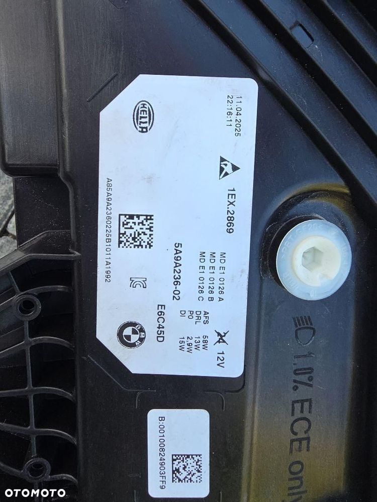 BMW X1 U11 Lampa prawa przód Full Led Adaptive Shadow Line 5A9A23602 Czarna - 9
