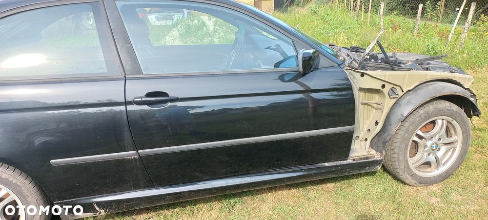 BMW E46 COMPACT drzwi  lewe prawe  demontaz Black Sapphire schwarz  poznan - 2
