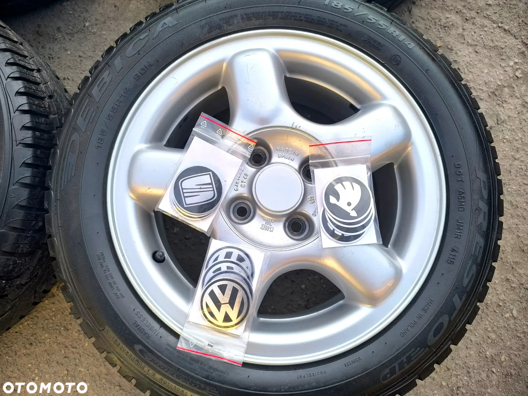 4x100 Felgi Aluminiowe Alufelgi 14 Koła Letnie Lato VW POLO LUPO UP! GOLF I II III 2 3 CADDY SCIROCCO CORRADO JETTA PASSAT B3 B4 SEAT AROSA MII IBIZA CORDOBA SKODA CITIGO FELICIA 7mm Legnica ALU-RAD 185/55 - 4