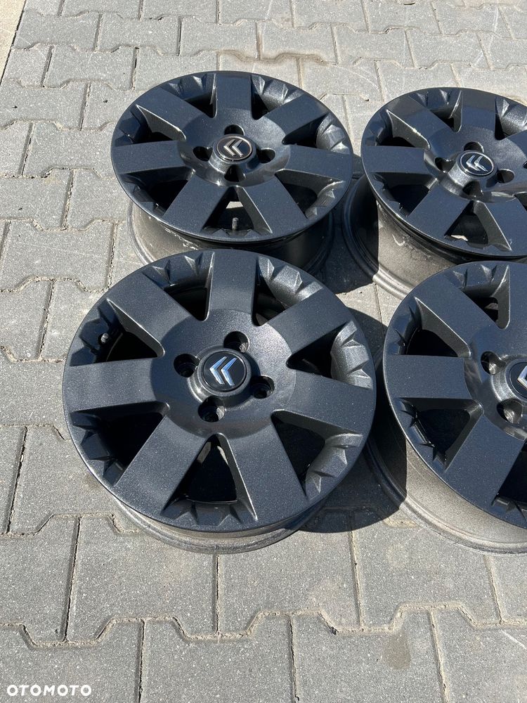 Alufelgi Citroen Peugeot 15 cali 4x108 oryginalne czarne - 5