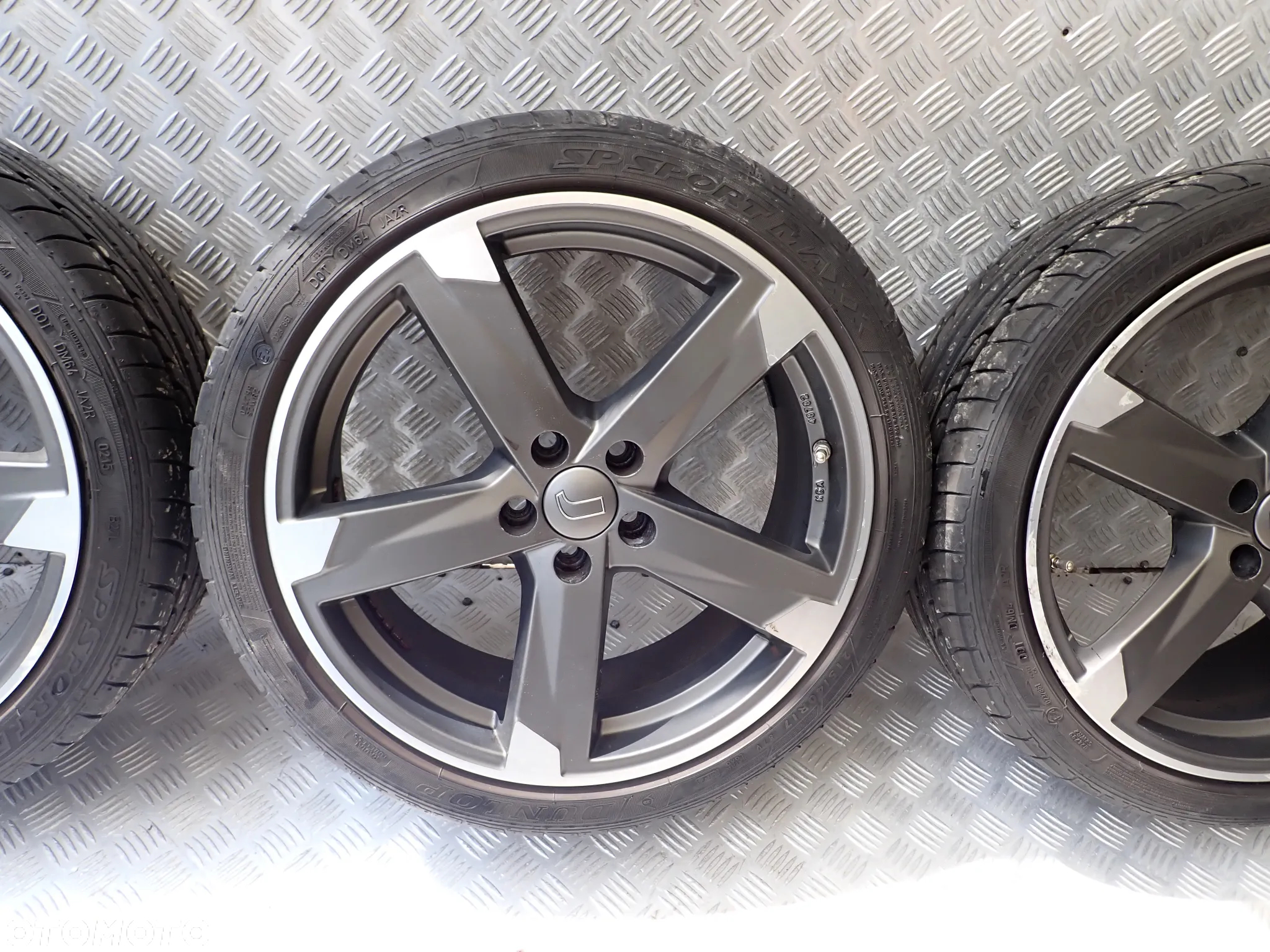 KOŁA FELGI ALUMINIOWE 7,5JX17  ET 38  5X100  KBA48782   01RZ   Z OPONAMI LATO DUNLOP  215/40/17  1400 ZŁ - 3