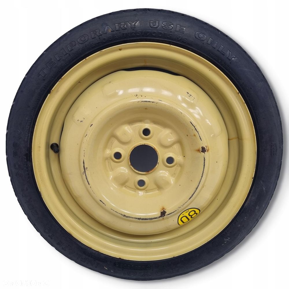 KOŁO DOJAZDOWE Toyota Yaris II dojazdówka 125/70 D15 R15 4x100 15X4T - 1