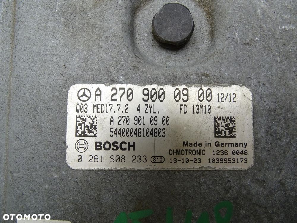 STEROWNIK KOMPUTER SILNIKA A2709000900 1.6 CGI MERCEDES W176 A-KLASA - 4
