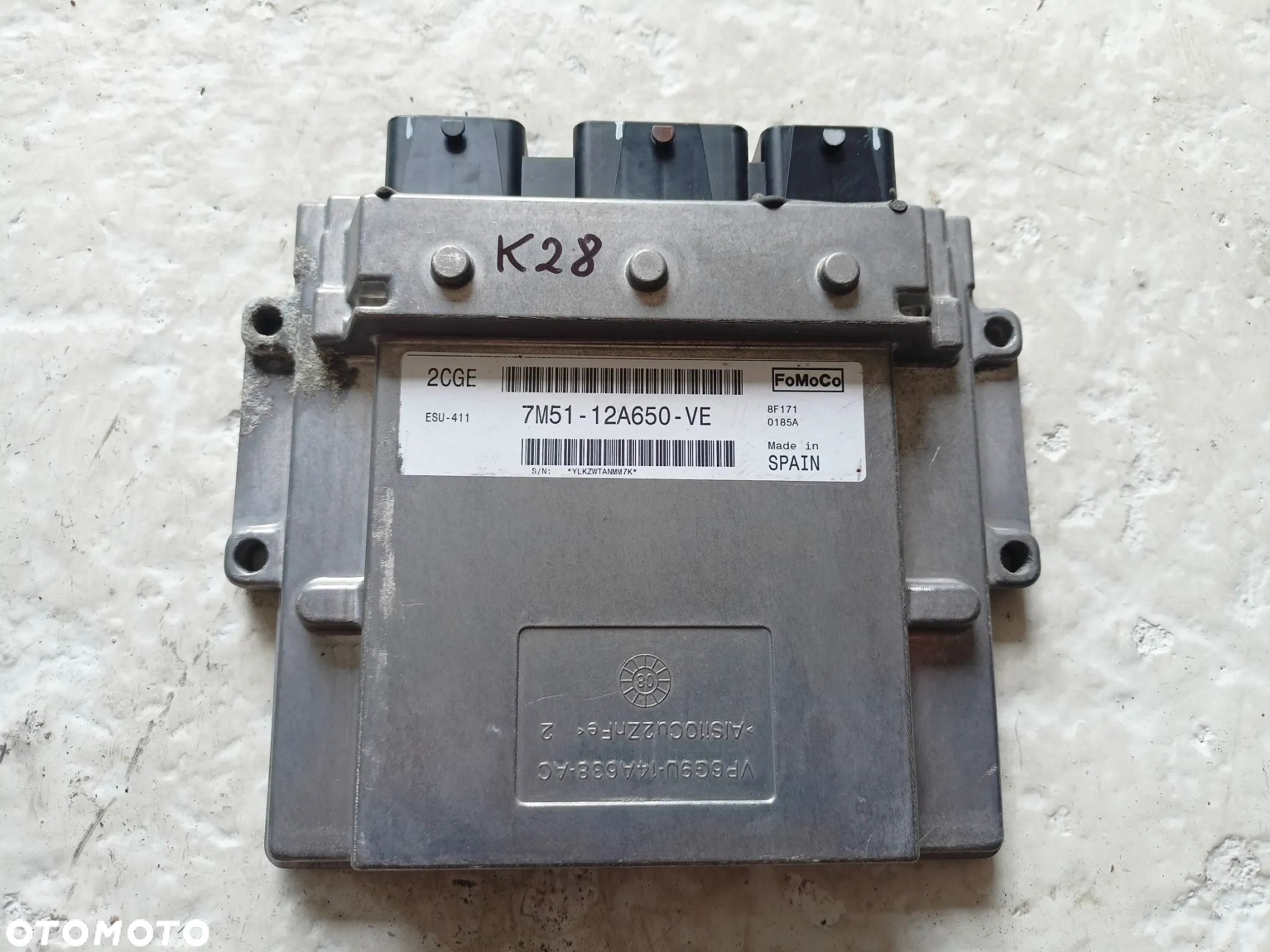 KOMPUTER STEROWNIK SILNIKA FORD 7M51-12A650-VE - 1