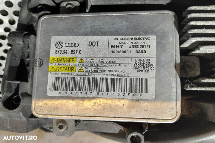 Far stanga cu Xenon 8X0941003J / 8K0941597C 8X0941003J / 8K0941597C A - 7