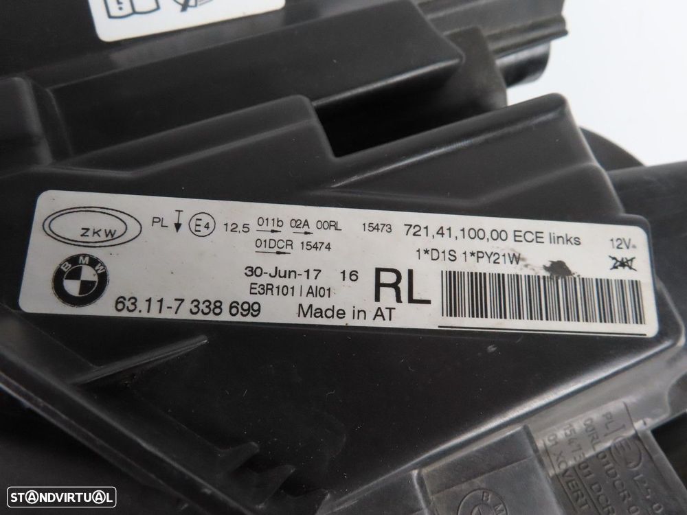 Conjunto faróis xenon Usado / Original BMW 3 (F30, F80)/BMW 3 Touring (F31) 6311... - 10