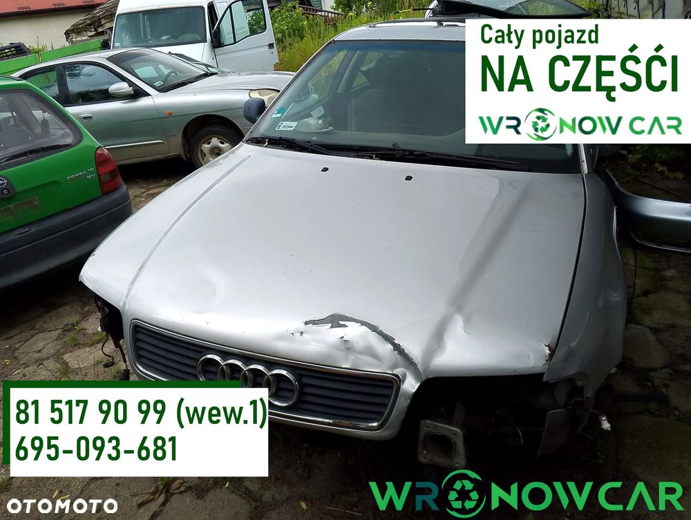Audi A4 B5 (94-01r.) 1.8 B 125KM. Silnik ADR Skrzynia CPD lakier LY7T . Cały na części. GWARANCJA !!!  Przód Tył Zestaw Komplet Drzwi Klapa Zderzak Błotnik Maska Grill Atrapa Szyba Pas Lampa Lusterko Boczki Fotel Kanapa Kokpit Deska Rozdzielcza Przełącznik Włącznik Sterownik Przewody Wiązka Instalacja Moduł Komputer Czujnik Listwa Pompa Alternator Wtryski Głowica Rozrusznik Kompresor Sprzęgło Dwumas Silnik Skrzynia ABS Klimatyzacji Paliwa Wspomagania Kolektor Turbina Przepustnica Zawór Chłodnica Koło Hak Belka Sanki Zawieszenie Mcpherson Półoś Amortyzator Wydech Tłumik Zacisk Most - 1