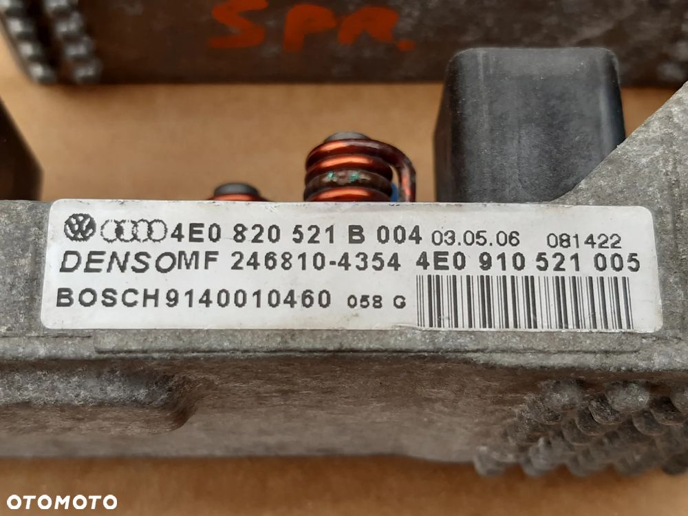 AUDI A8 D3 REZYSTOR OPORNIK NAGRZEWNICY 4E0820521B 9140010460 - 3