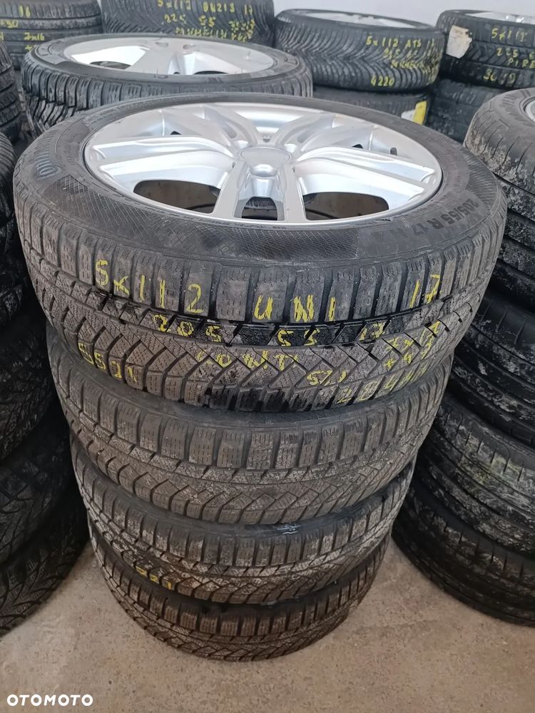 5x112 Alufelgi Felgi Aluminiowe 17 Koła Zimowe AUDI A4 B5 B6 B7 B8 A6 C6 C5 A3 8P 8V VW TIGUAN PASSAT B5 B6 B7 B8 Golf 5 6 7 Touran Caddy SEAT EXEO Altea Leon SKODA Octavia 3 4 III 205/55 7mm - 5