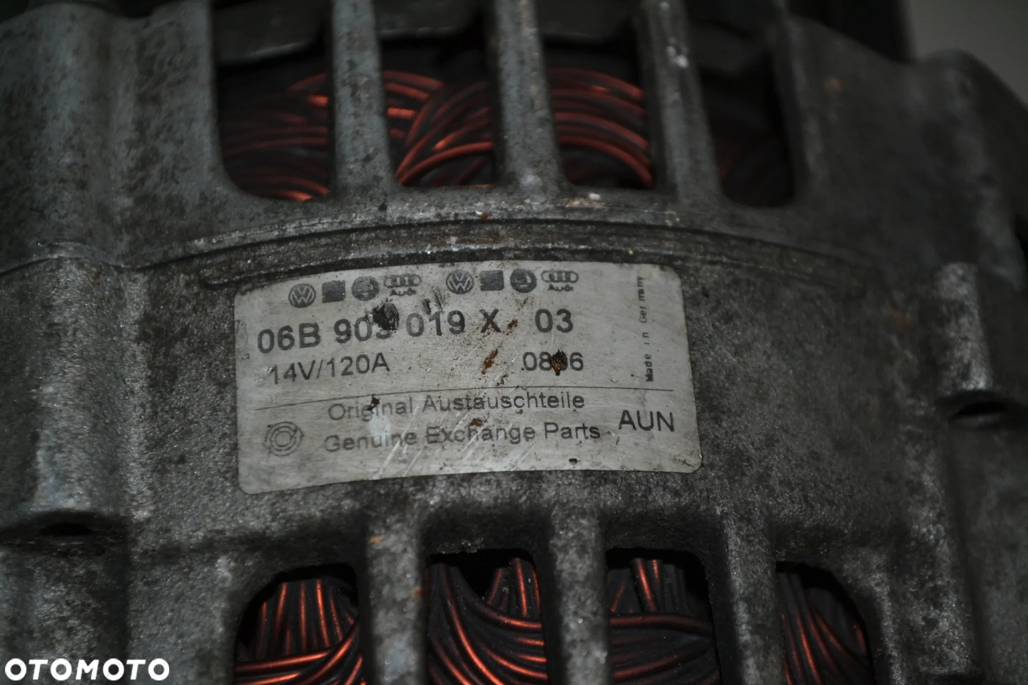 AUDI A4 B6 B7 2,0 ALT AWA ALTERNATOR 120A 06B903019X - 3