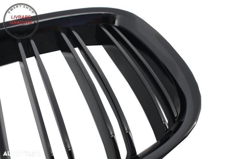 Grile Centrale BMW 7 Series F01 F02 F03 F04 (2008-2015) Negru Lucios- livrare gratuita - 5