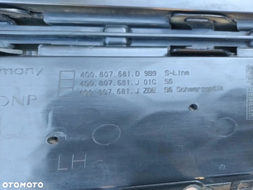 AUDI A6 C7 S LINE 11- 4G0807681D KRATKA LEWA W ZDERZAK PRZÓD ORYGINAŁ!!! - 4