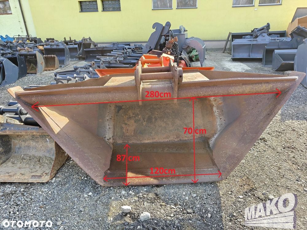 Łyżka trapezowa 280-120cm do koparki Miller fi 80 - 1