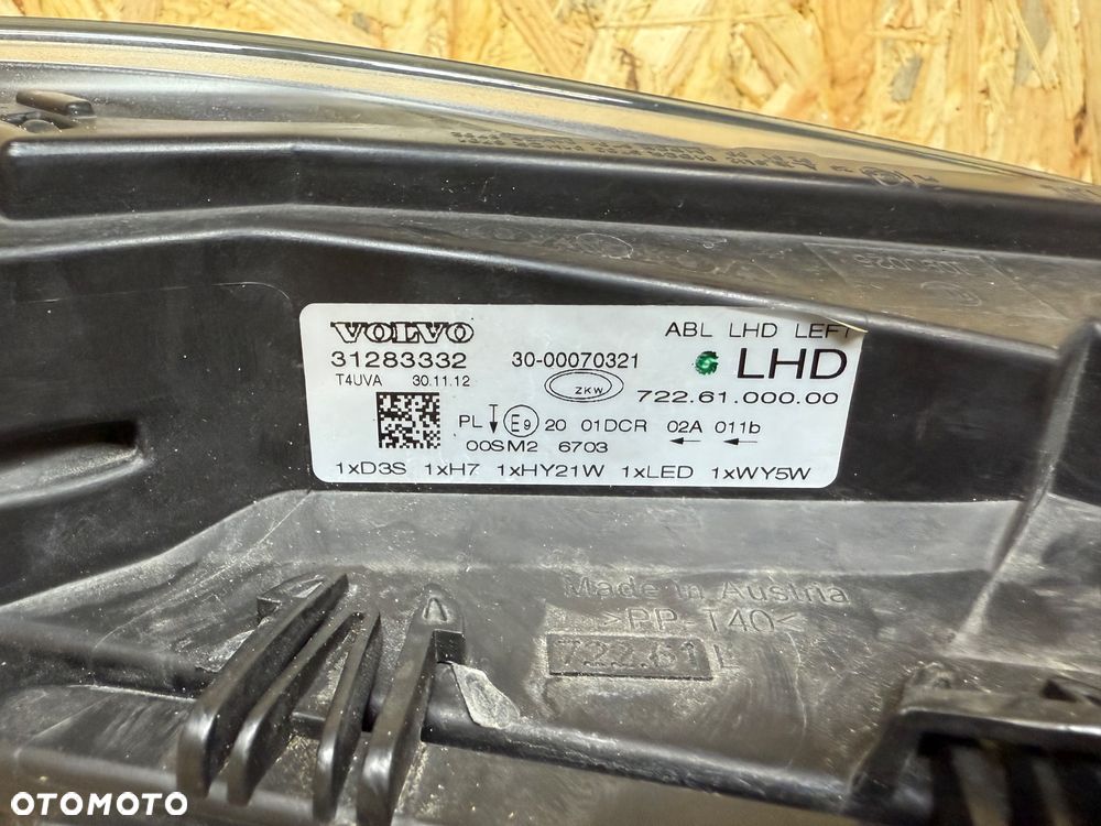 LAMPA PRZÓD LEWA XENON LED VOLVO V40 II 31283332 - 5