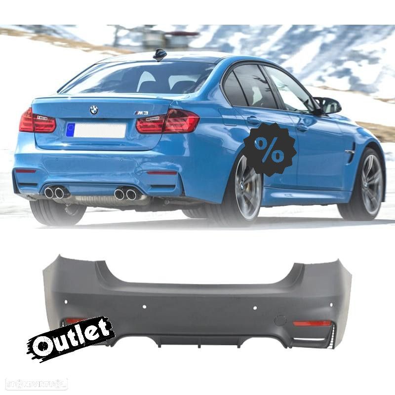 C030005C7 PARA-CHOQUES TRASEIRO BMW F30 LOOK M3 PDC - 1