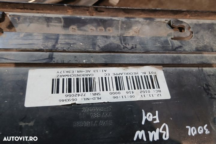 ORNAMENT CAPOTA PORTBAGAJ 7186530 7186530 BMW Seria 7 F01/F02 [2008 - - 4