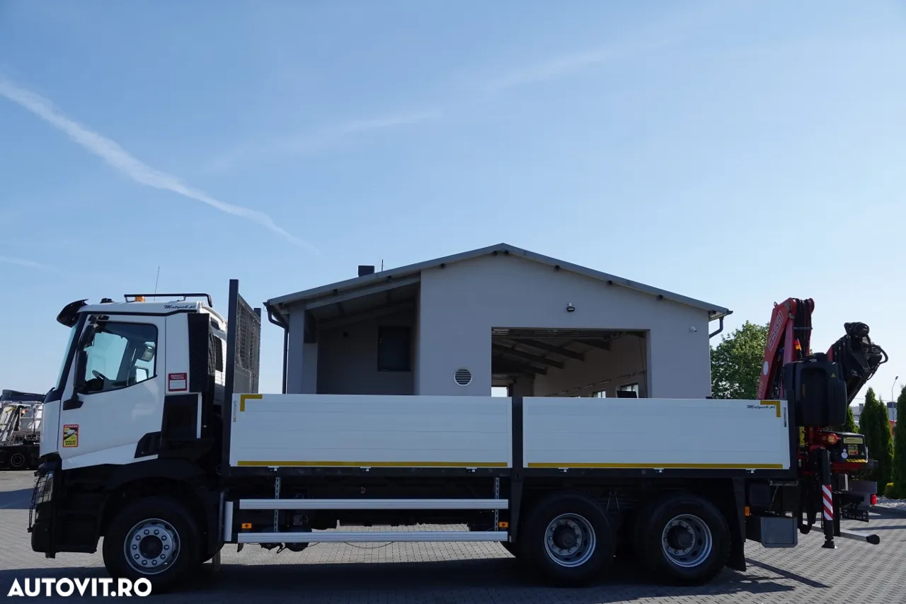 Renault C 380 / 6X4 / TRANSMISIE 6,4 M / + HDS FASSI F175A / CAPACITATE MAX DE RIDARE 7.535 KG / PRELUNGIE 12,3 M / ROTATOR / RADIO COMANDĂ / PNEURI 100% / IMPORTAT - 7