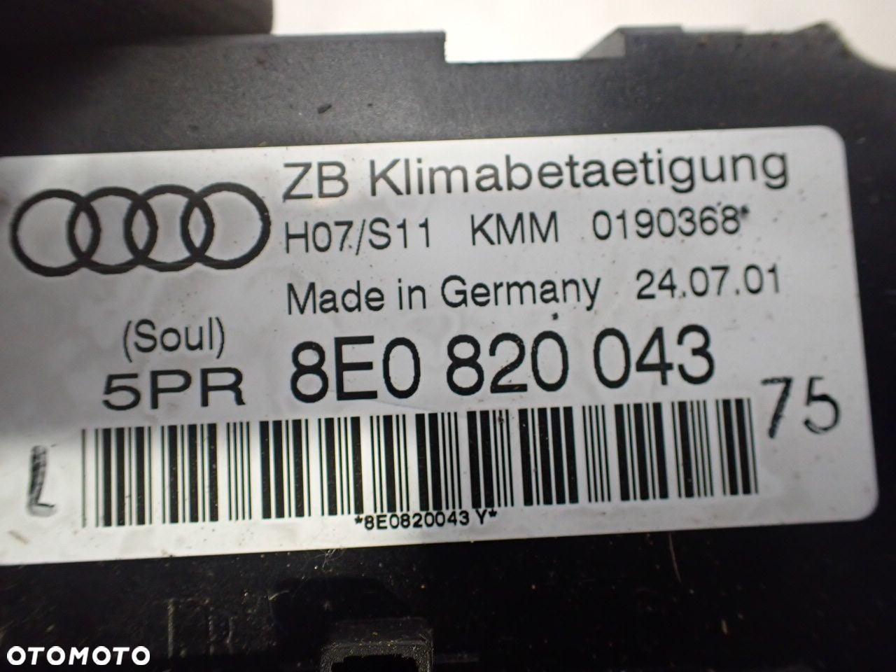 PANEL STEROWANIA NAWIEWU KLIMATYZACJI AUDI A4 B6 1.9 8E0820043 - 5