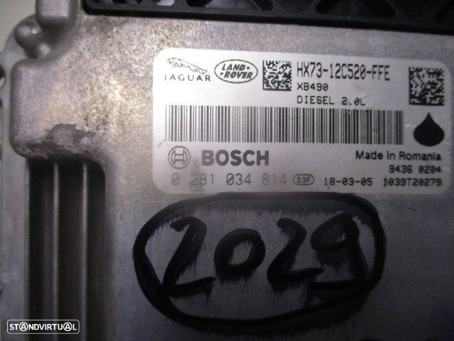 Centralina HX7312C520FFE 0281034814 LAND ROVER RANGE ROVER EVOQUE 2018 2.0D 150CV 5P BRANCO BOSCH - 4