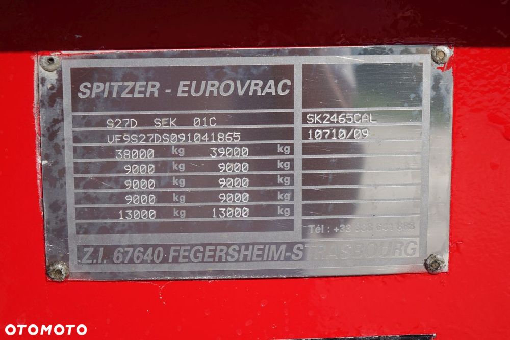Spitzer EUROVRAC S27D SEK 01C / SILOS 65m3 SIŁOWNIK DO PODNOSZENIA / OSIE SAF - OŚ SKRĘTNA - 26