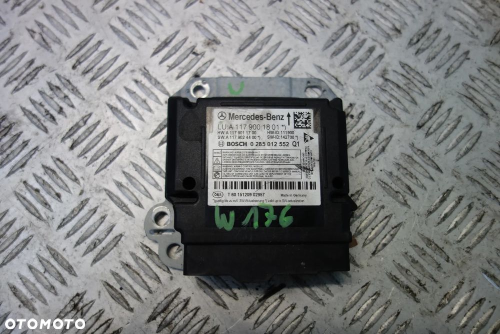 MODUŁ SENSOR PODUSZEK POWIETRZNYCH MERCEDES W176 A1179001801 - 1